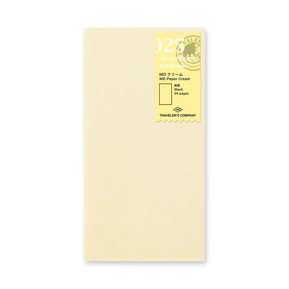 TRAVELER'S notebook Refill - Regular Size - 025 MD Paper Cream